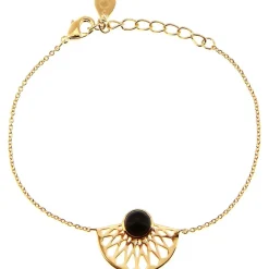 Bracelet Mia Doré & Onyx Noir