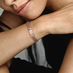 Bracelet Milanais Fermoir pavé Pandora Reflexions
