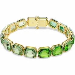 Bracelet Millenia Taille octogonale Dégradé de couleur Vert Placage de ton or
