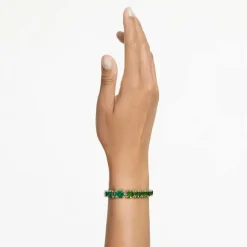 Bracelet Millenia Taille octogonale Dégradé de couleur Vert Placage de ton or