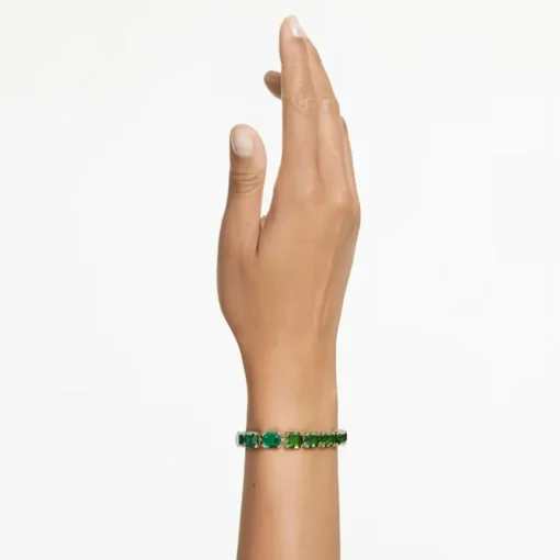 Bracelet Millenia Taille octogonale Dégradé de couleur Vert Placage de ton or