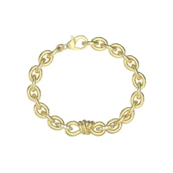Bracelet Modern Love Acier Doré Et Nœud Central