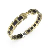 Bracelet Montecarlo Acier Doré Et Céramique 10 Mm
