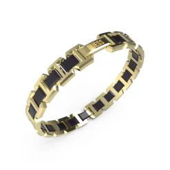 Bracelet Montecarlo Acier Doré Et Céramique 10 Mm