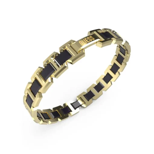 Bracelet Montecarlo Acier Doré Et Céramique 10 Mm