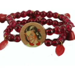 Bracelet N2 PIE202 rouge - Femme