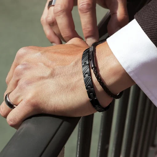Bracelet Noir Homme HB7481 - DEAR