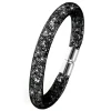 Bracelet noir tube strass par SoCharm