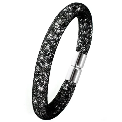 Bracelet noir tube strass par SoCharm