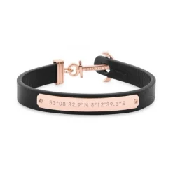 Bracelet Paul Hewitt Bijoux PH-FSC-R-B - Bracelet Cuir Noir Mixte