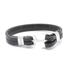 Bracelet Redskins 285121 - Bracelet Cuir Marron Ancre Homme
