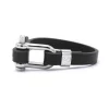 Bracelet Redskins 285104 - Bracelet Boucle Cuir Noir Homme