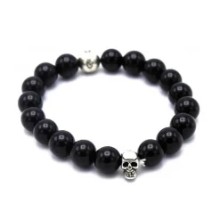Bracelet Redskins 285116 - Bracelet Perle Noir Onyx Homme