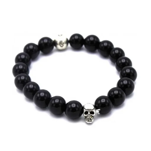 Bracelet Redskins 285116 - Bracelet Perle Noir Onyx Homme
