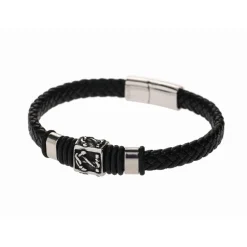 Bracelet Redskins Bijoux 285507 - Homme en Cuir Tressé et Acier