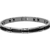 Bracelet Rochet B031981 - Bracelet Noir Argenté Homme
