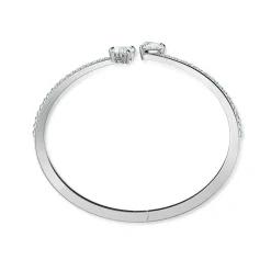 Bracelet Swarovski 5535354 - Bracelet-Jonc métal argenté cristaux Femme