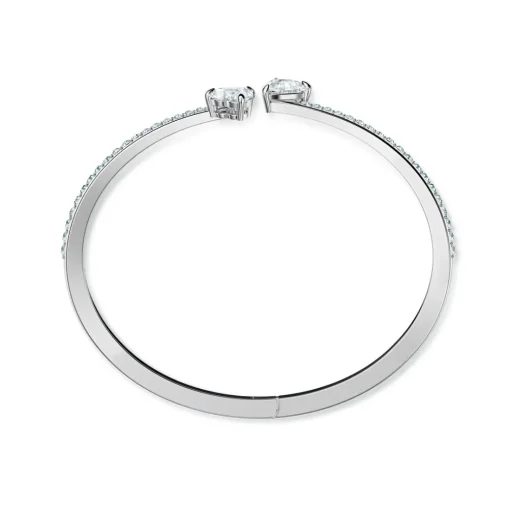 Bracelet Swarovski 5535354 - Bracelet-Jonc métal argenté cristaux Femme