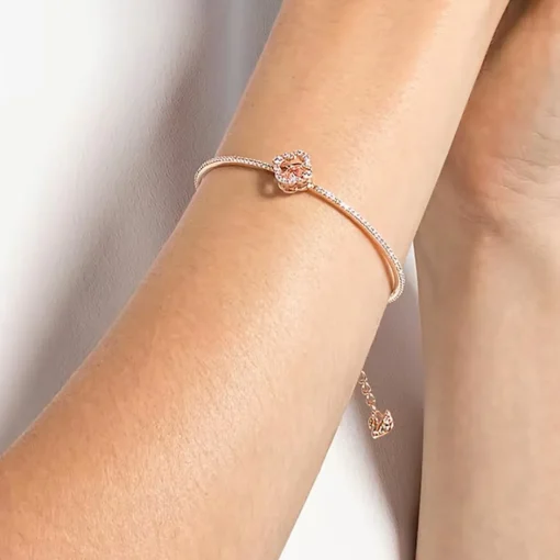 Bracelet Swarovski 5516476 - Bracelet métal rhodié rose Femme