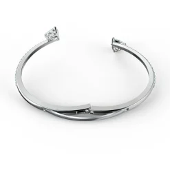 Bracelet Swarovski 5535354 - Bracelet-Jonc métal argenté cristaux Femme