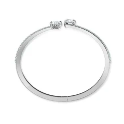 Bracelet Swarovski 5535354 - Bracelet-Jonc métal argenté cristaux Femme