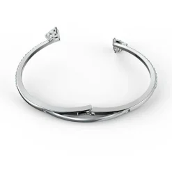 Bracelet Swarovski 5535354 - Bracelet-Jonc métal argenté cristaux Femme