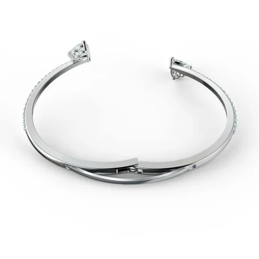 Bracelet Swarovski 5535354 - Bracelet-Jonc métal argenté cristaux Femme