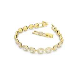 Bracelet Swarovski 5505469 - Métal doré Rangée de Cristaux incolores ronds Femme