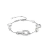 Bracelet Ti Sento - 23033ZI Argent Rhodié Et Maillons Torsadés