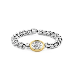 Bracelet Ti Sento - 23038ZY Argent Rhodié Et Pièce Serti Doré