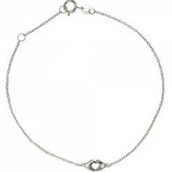 Bracelet Vertigo KISS ME-OR BLANC - Bracelet Acier Diamant Argent Femme
