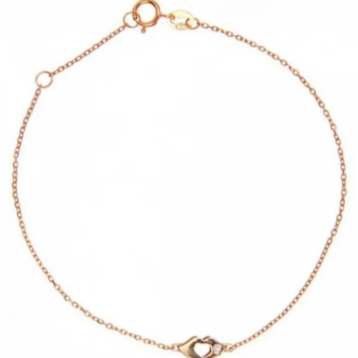 Bracelet Vertigo KISS ME-OR ROSE - Bracelet Acier Diamant Rose Femme