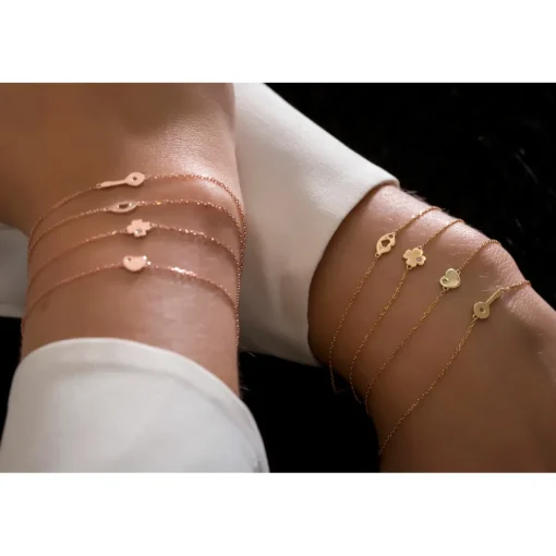 Bracelet Vertigo LOVE ME-OR ROSE - Bracelet Acier Diamant Rose Femme