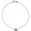 Bracelet Vertigo LUCKY ME-OR BLANC - Bracelet Acier Diamant Argent Femme