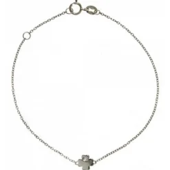 Bracelet Vertigo LUCKY ME-OR BLANC - Bracelet Acier Diamant Argent Femme