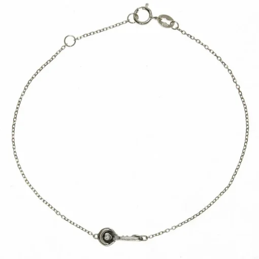 Bracelet Vertigo OPEN ME-OR BLANC - Bracelet Acier Diamant Argent Femme