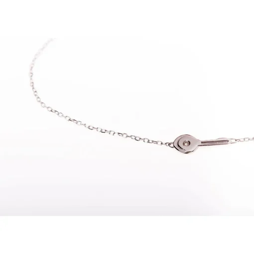 Bracelet Vertigo OPEN ME-OR BLANC - Bracelet Acier Diamant Argent Femme