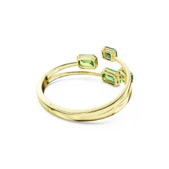 Bracelet-jonc Millenia octogonale Vert Placage de ton or