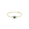 Bracelet-jonc Symbolica, Œil porte-bonheur, Bleu, Placage de ton or