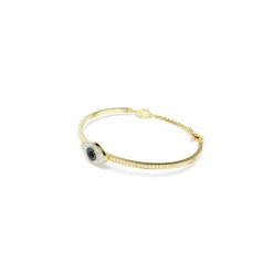 Bracelet-jonc Symbolica, Œil porte-bonheur, Bleu, Placage de ton or