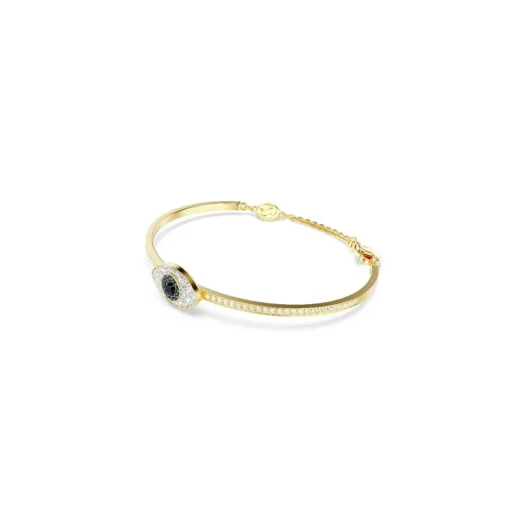 Bracelet-jonc Symbolica, Œil porte-bonheur, Bleu, Placage de ton or