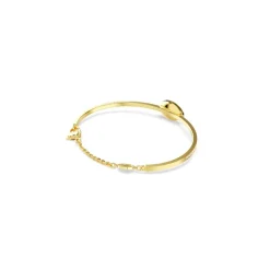 Bracelet-jonc Symbolica, Œil porte-bonheur, Bleu, Placage de ton or