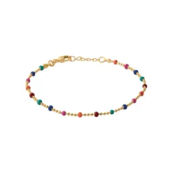 Chaine fantaisie multicolore plaqué or Maison de la Bijouterie YU0U35ZV