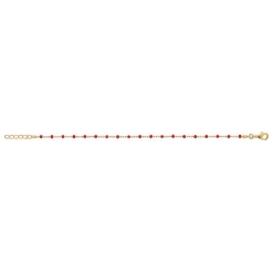Chaine fantaisie rouge plaqué or Maison de la Bijouterie YU0U36ZV