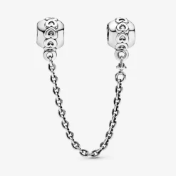 Charm Chaîne de Confort Argent Couronne de Cœurs Pandora Moments