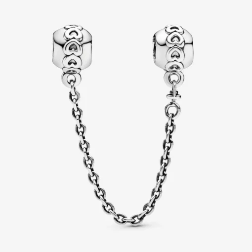 Charm Chaîne de Confort Argent Couronne de Cœurs Pandora Moments