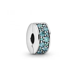 Charm Clip Pandora Moments Pavé Bleu-Vert