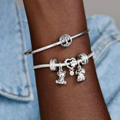 Charm Clip Pandora Moments Pavé Double Rang