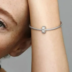 Charm Clip Pandora Moments Pavé Double Rang