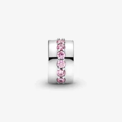 Charm Clip Pandora Moments Rangée Scintillante Rose